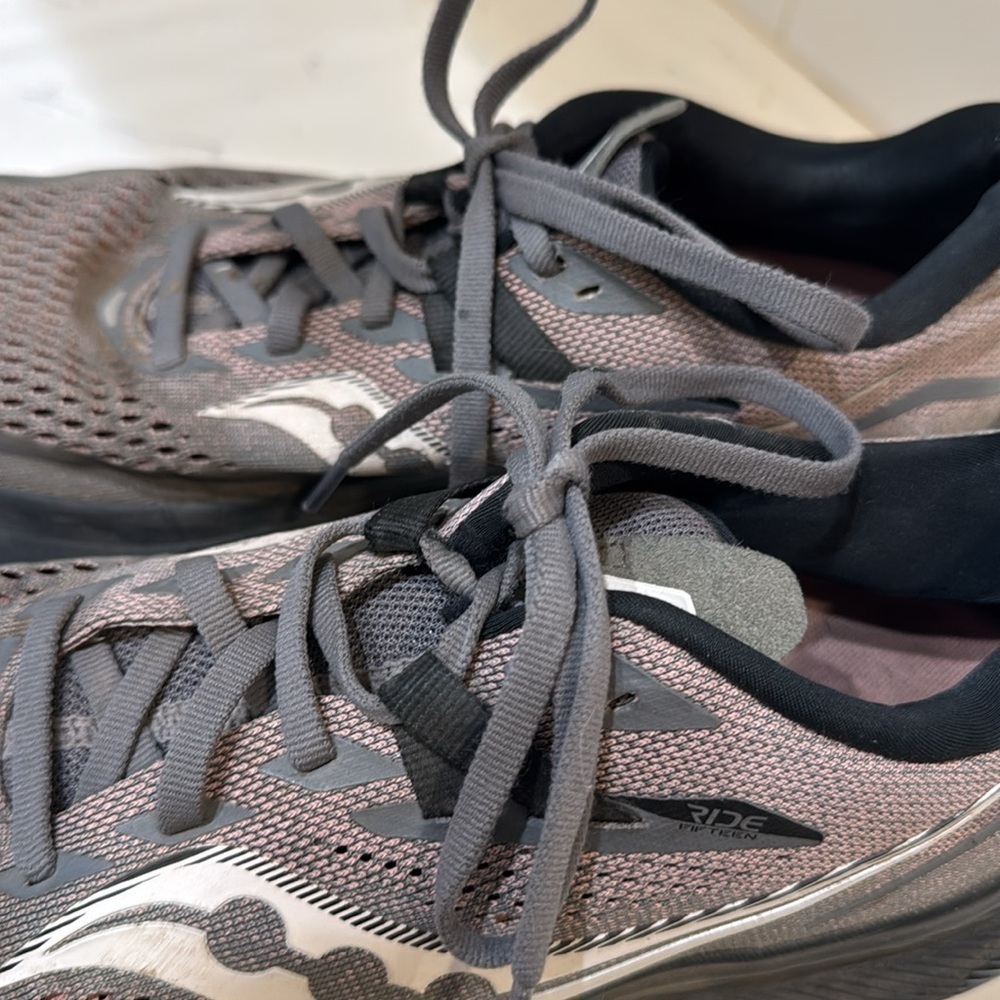 Saucony Womens Ride 15 Gray/Purple Athletic Running Shoes S10729-22, Size 9 - Picture 5 of 15